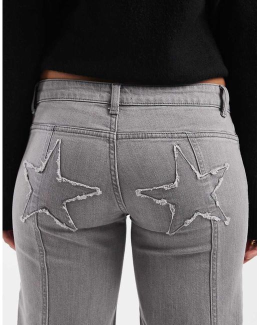 Mango Black Teen Wide Leg Jeans With Seam Detail