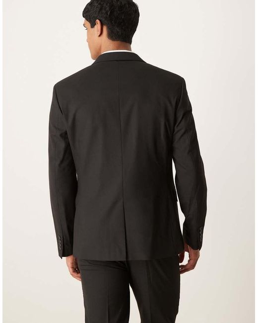 Giacca Da Abito Slim Nera di ASOS in Black da Uomo