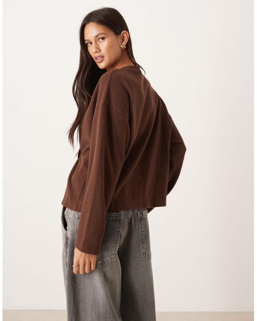 ASOS Brown Supersoft Cinch Hardware Detail Jumper