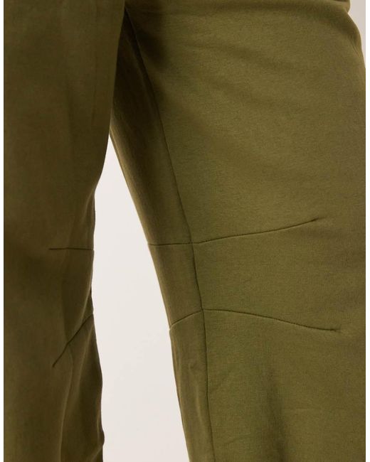 ASOS Green Asos Design Tall Barrel Leg Brushback jogger