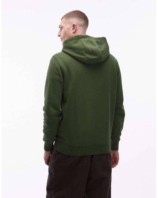 Tommy Hilfiger Green Stacked Large Centre Logo Hoodie for men