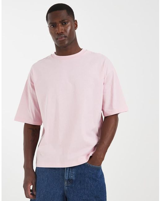 ASOS Blue Boxy Oversized T-shirt With Palm Tree Graphic for men