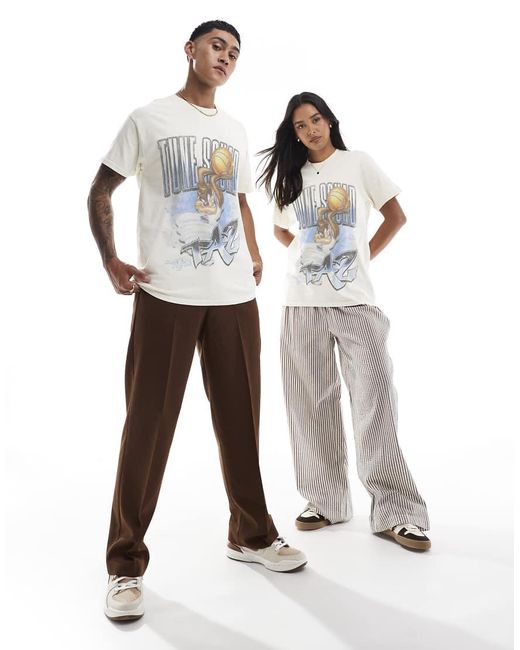 PRNT Gray Space Jam Taz Relaxed T-Shirt