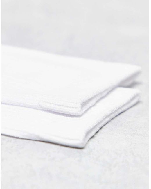 Only & Sons White 2 Pack Ribbed Socks for men
