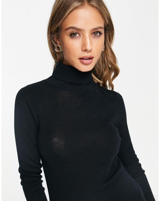 & Other Stories Merino High Neck Knitted Sweater in Black | Lyst