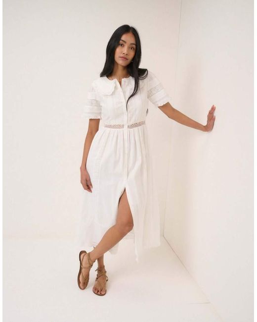 Nobody's Child Natural Collared Orla Midi Dress