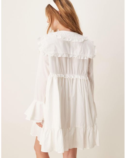 Sister Jane White Sweet Pea Collar Mini Dress