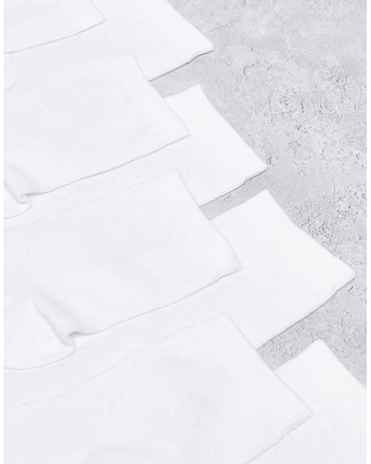 ASOS White 5 Pack Ankle Socks