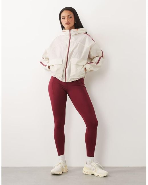 Sweaty Betty Red Ripstop Patch Pocket Lightweight Jacket