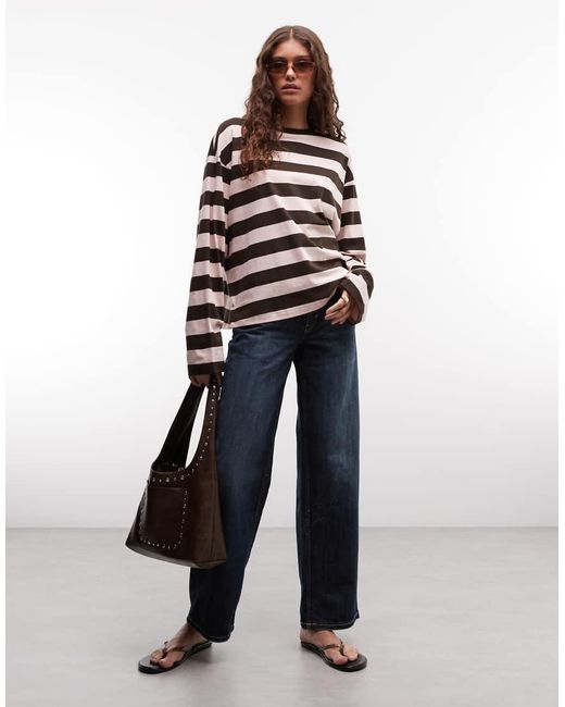 Monki White Aster Boxy Long Sleeve Top