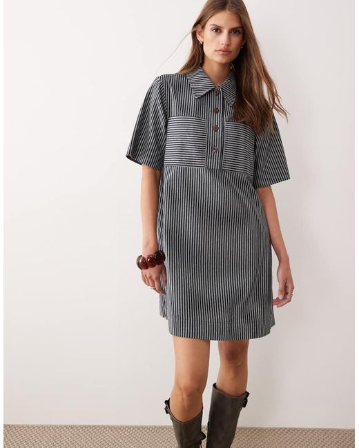 Barbour Gray Sonia Mini Dress