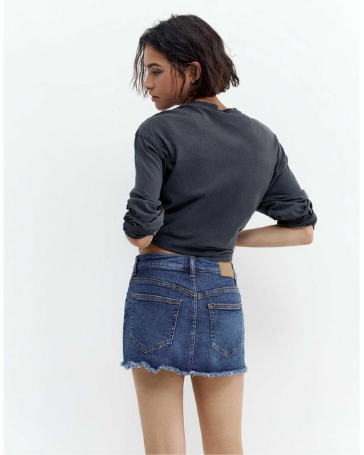 Pull&Bear Blue – jeansskort