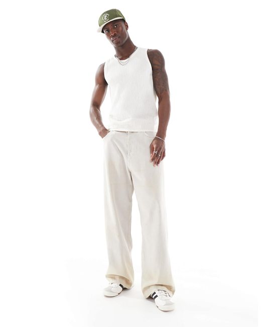 Débardeur côtelé - crème Jack & Jones pour homme en coloris White