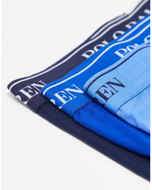 Polo Ralph Lauren Blue Classic 3 Pack Trunks for men