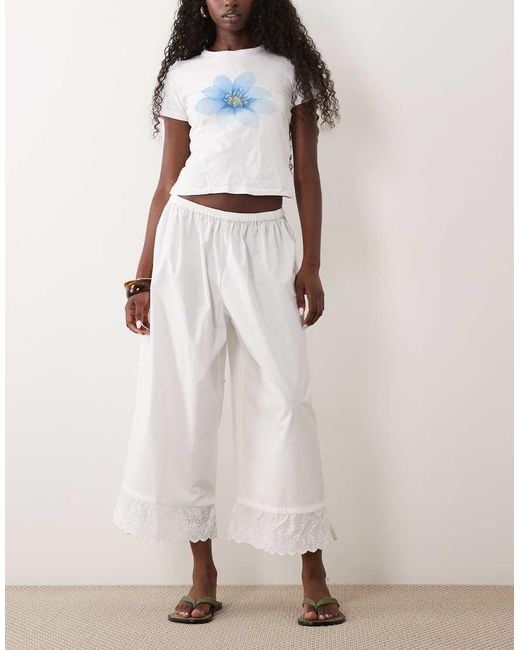 ASOS Natural Bloomers With Tie Detail
