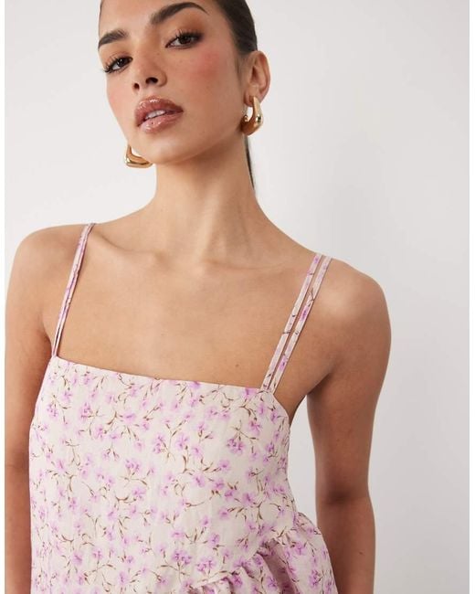 ASOS Pink Trapeze Chiffon Mini Dress