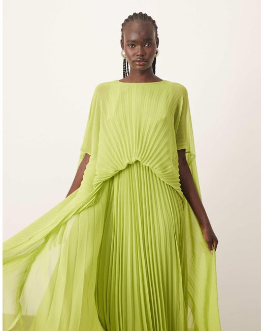 ARRANGE Green – voluminöses chiffon-maxikleid