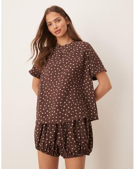 ASOS Brown Open Back Tie Top
