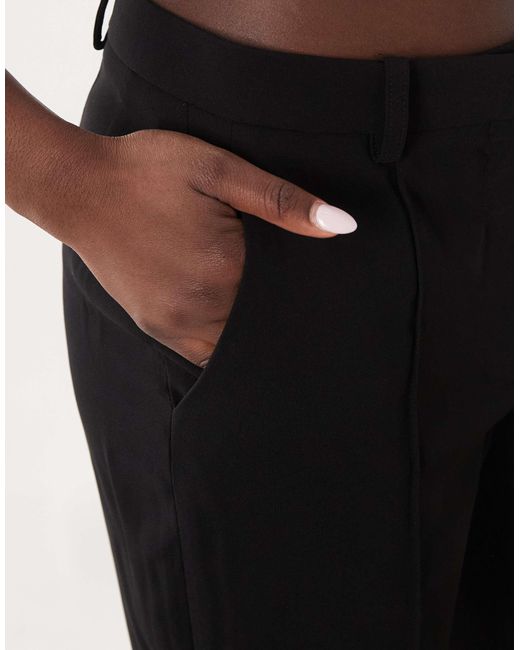 Mango White Seam Front Flared Pants