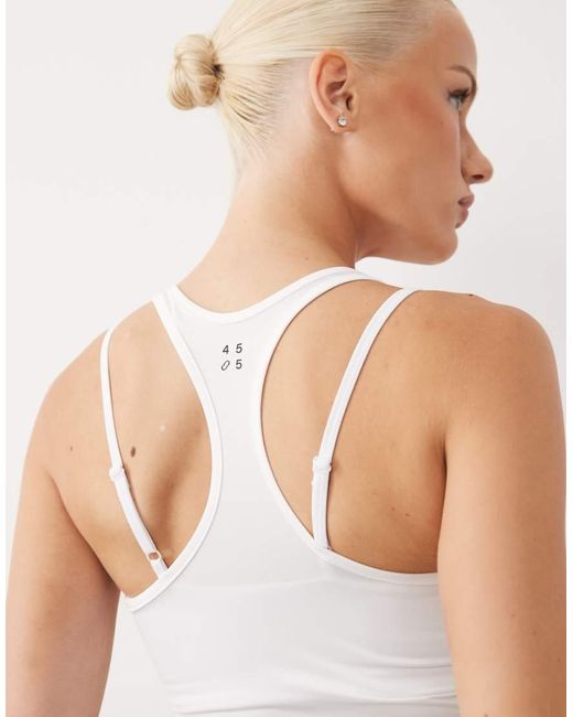 4505 White Icon Active Quick Dry Racer Back Vest