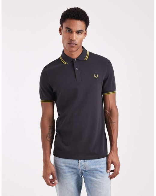 Fred Perry Blue Twin Tipped Polo for men