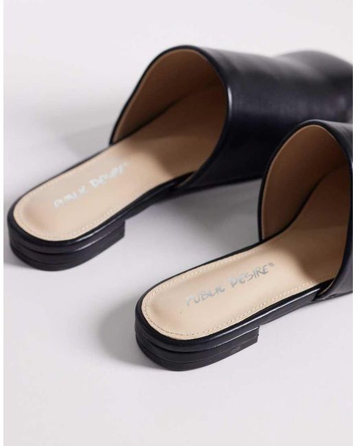 Public Desire Blue Emmi Flat Mules