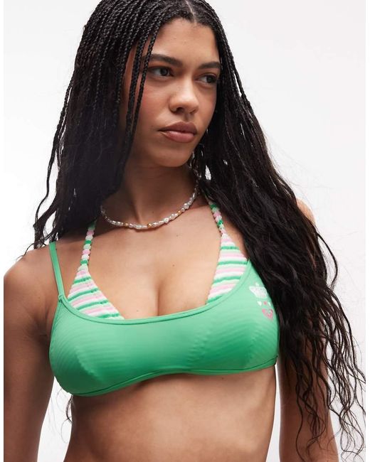Roxy Green X Juicy Couture Dual Bralette Bikini Top