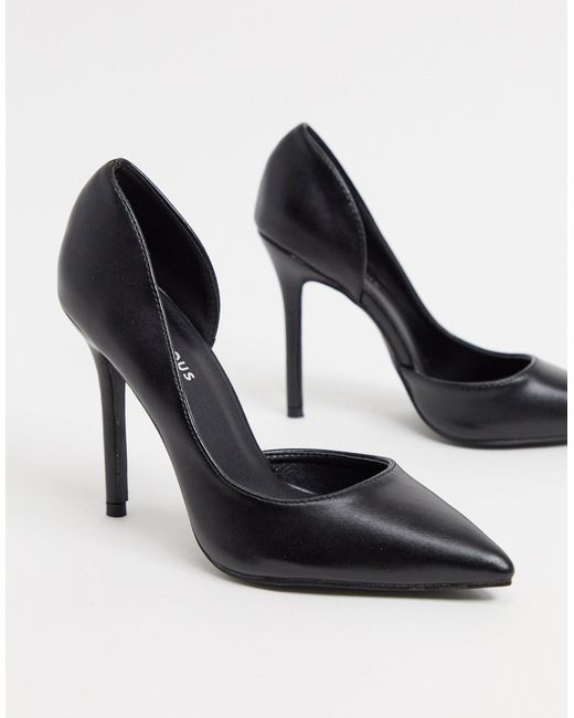 Glamorous Black D'orsay Court Shoes