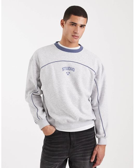 Cotton On – kastiger pullover in Gray für Herren