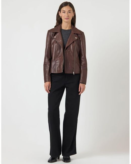 Y.A.S Brown Biker Jacket