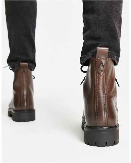 ASRA Black Luiz Lace Up Boots for men