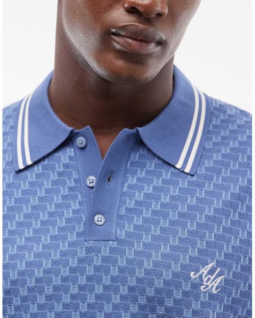 Alma de Ace Blue Rivea Polo Shirt for men