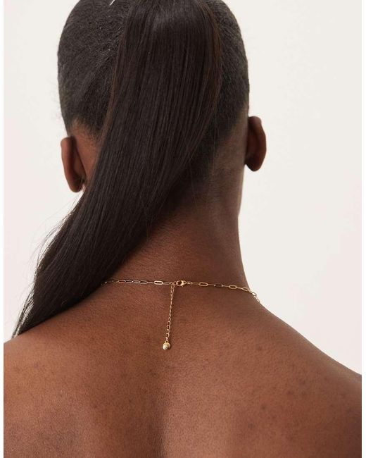 Orelia Vergulde Statement Ketting Met Schelp En Parel in het Brown