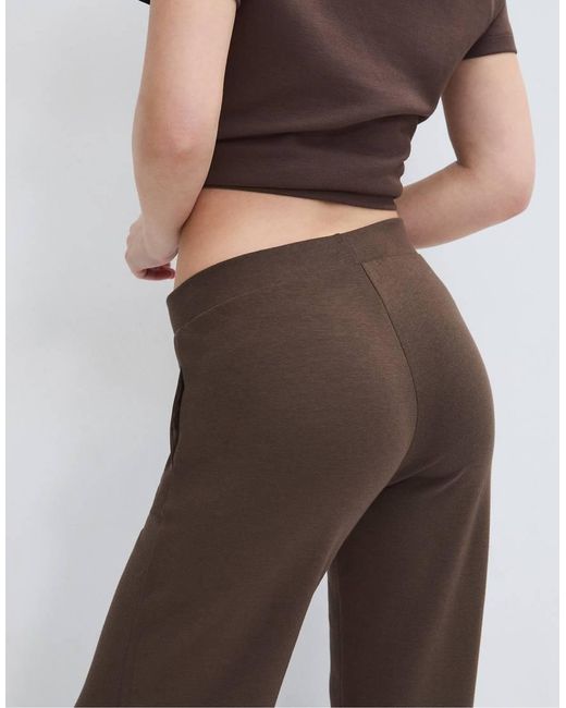 Stradivarius Brown Soft-Touch Formal Joggers