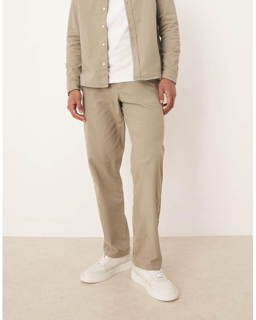 ASOS Natural Co-ord Straight Chinos for men