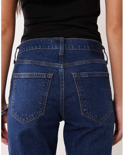 Abercrombie & Fitch Blue Ultra High Rise 90s Straight Leg Jeans