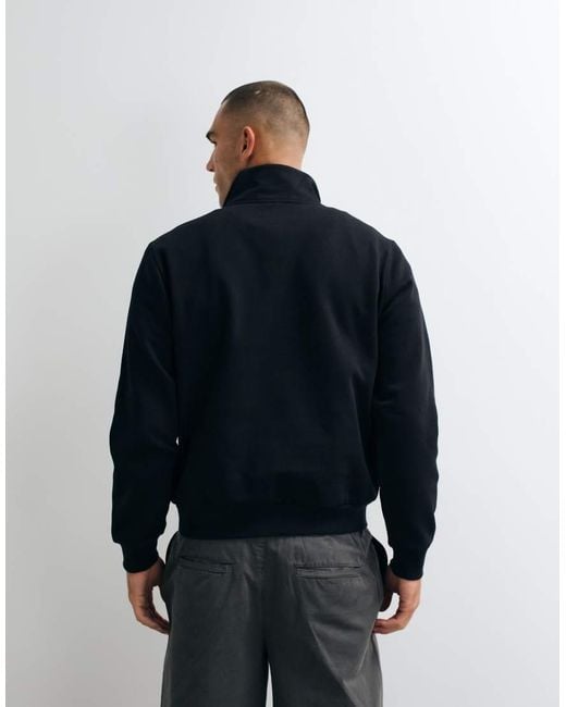 The North Face Black Essential Simple Dome Relaxed 1/4 Zip Sweatshirt for men