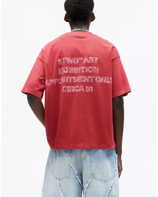 Pull&Bear – stwd – t-shirt in Red für Herren
