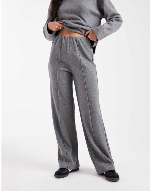 Threadbare Gray Co-Ord Cotton Jersey Mix Soft Touch Pull On Trousers