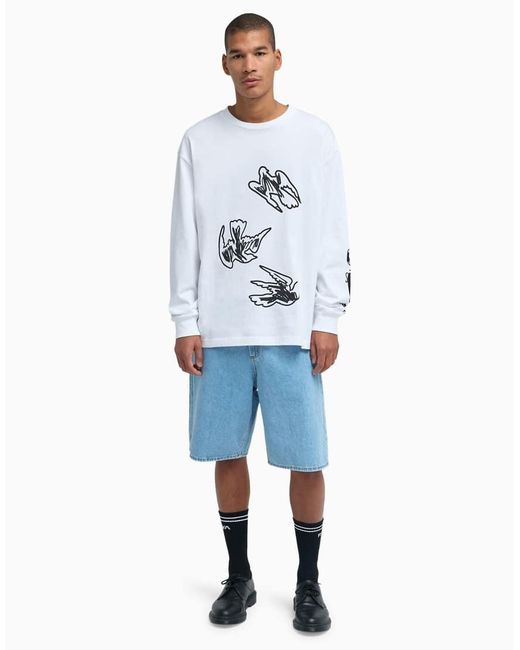 RVCA Blue Skate Denim Shorts for men