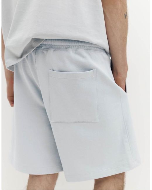 Pull&Bear Bermuda Joggingbroek Met Logo in het Gray voor heren