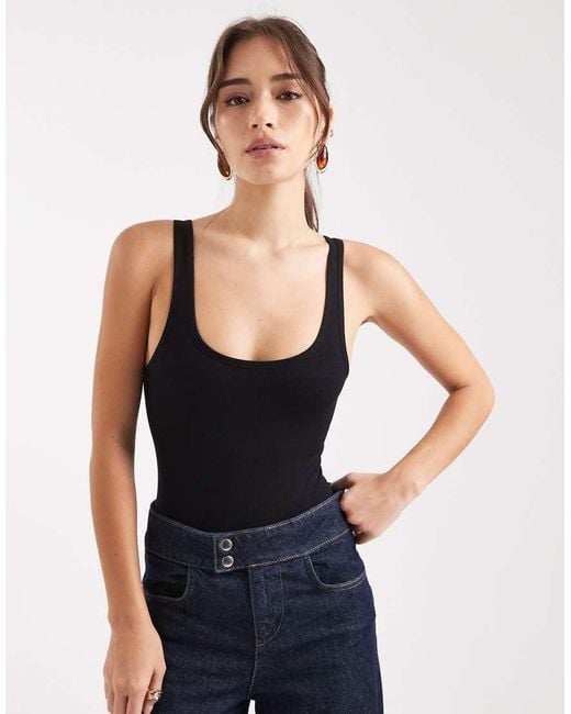 Square Neck Thong Bodysuit main image 1