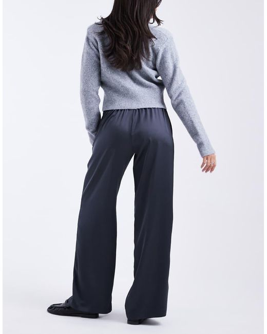 Cotton On Blue Satin Style Pull On Trouser