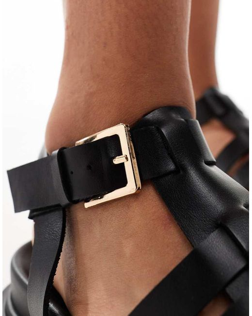 Truffle Collection White Chunky Cage Sandals