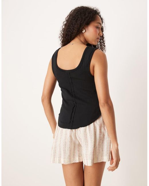 Top De Tirantes Con Cuello Panadero Bryson De Free People de color Black