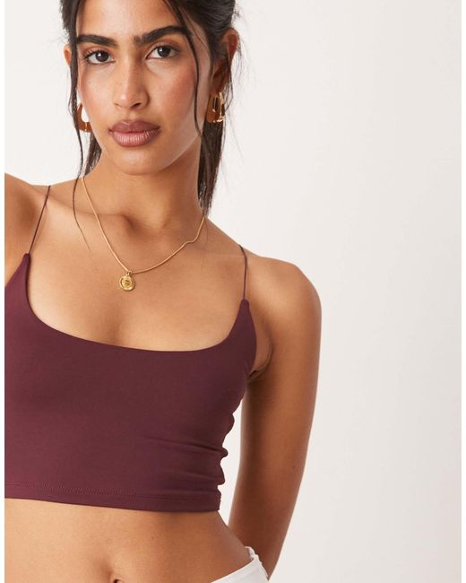 ASOS Purple Polyamide Strappy Bralet