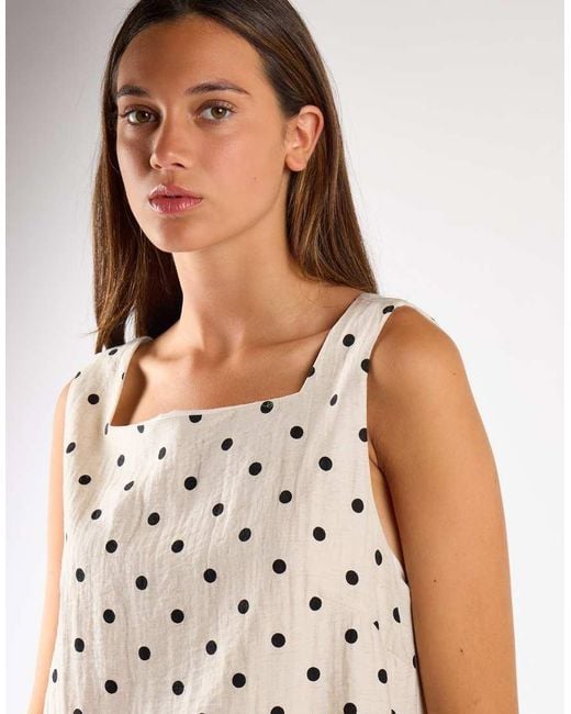 NARRATED White Sleeveless A Line Mini Dress