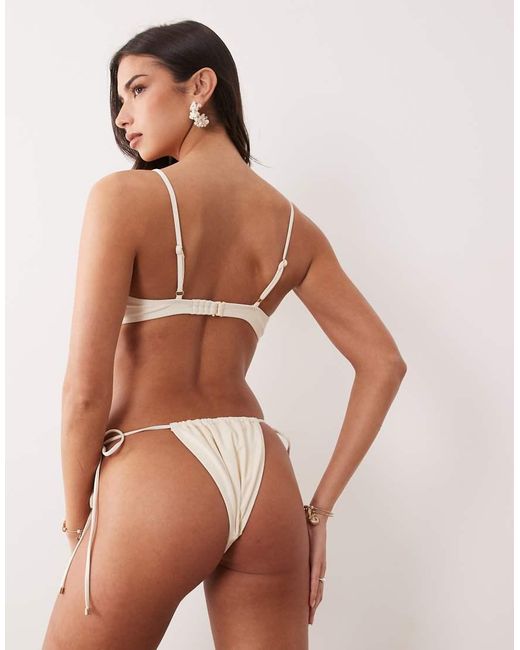 South Beach Brown Scallop Underwire Bikini Top