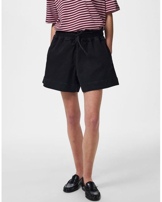 Pieces Denim Short in het Red