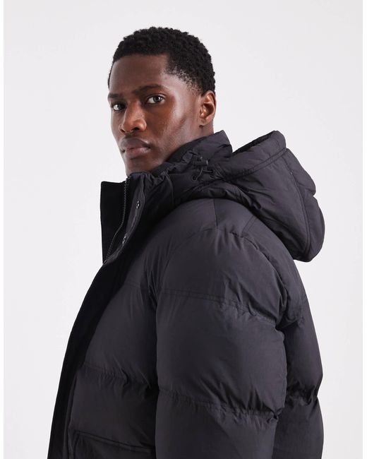 SELECTED Blue Nylon Puffer Jacket for men